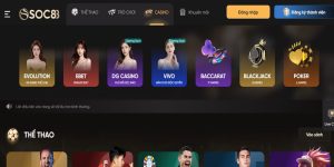 Không gian đánh bài Xì tố Soc88 cực hiện đại